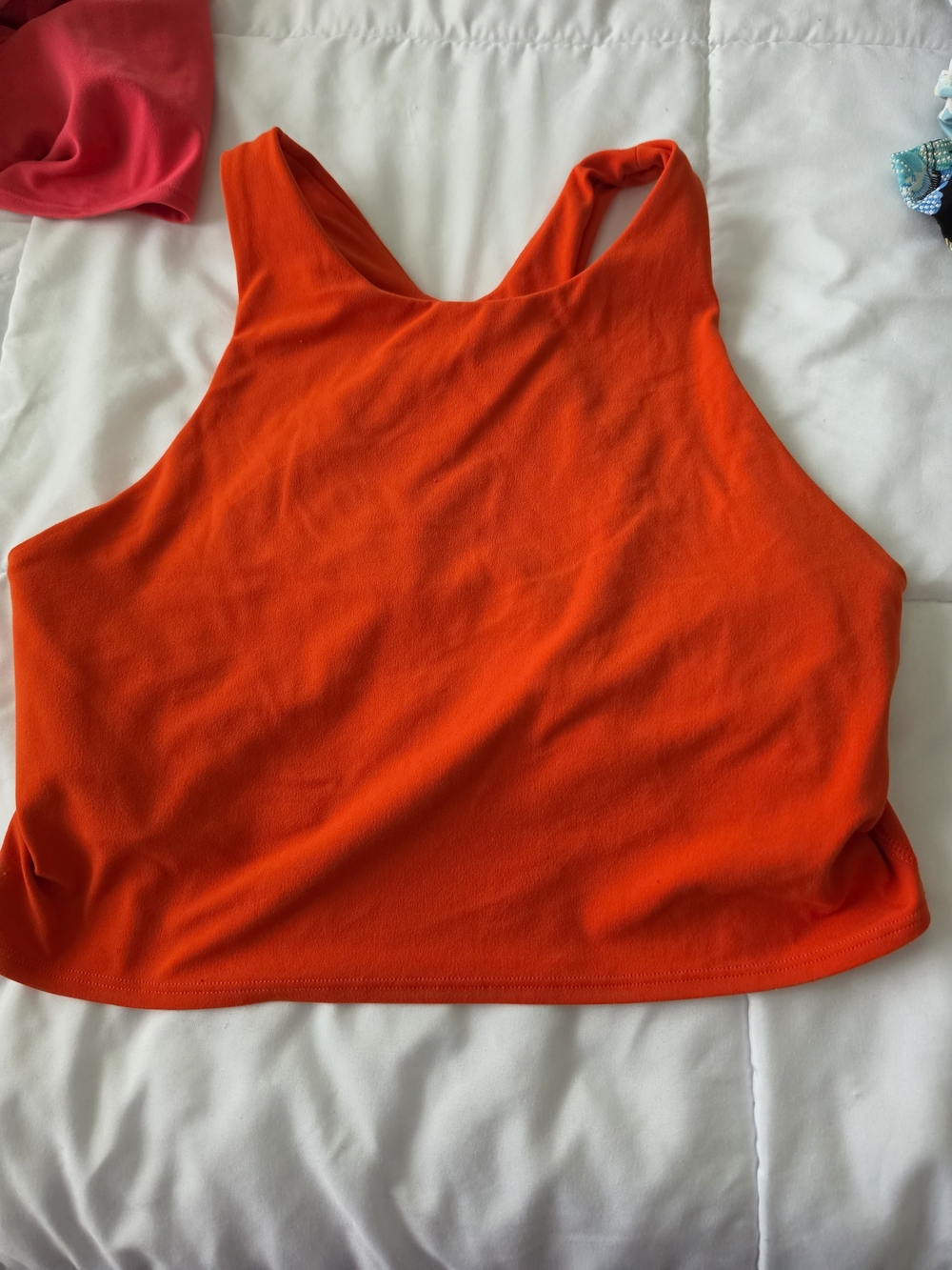 Athleta Orange Concious High-Neck Crop Tank Large